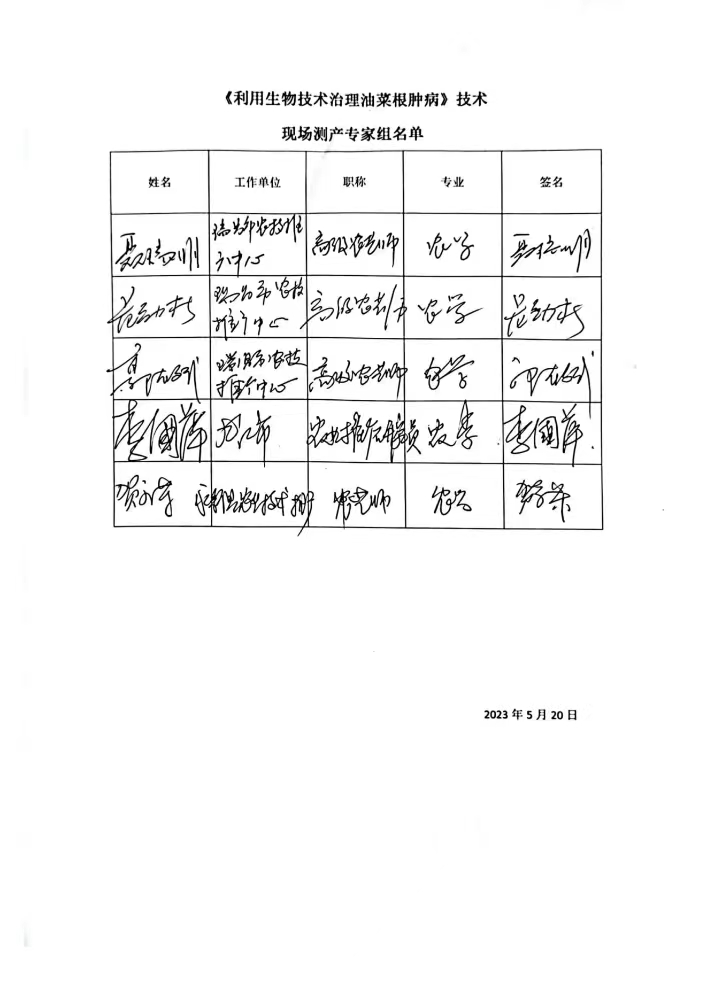 九江農(nóng)科院江滿霞2022-2023利用生物技術(shù)治理油菜根腫病測產(chǎn)測效報告。_01.jpg